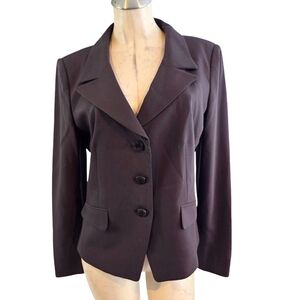 Talbots Size 10 Dark Gray Blazer Italian Fabric
